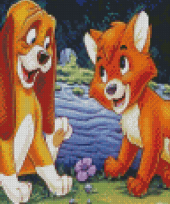 Fox And The Hound Animation Diamond Paintings