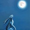 Hare And Moon Art Diamond Paintings