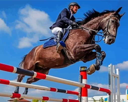 Horse Jump Diamond Paintings