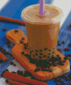 Iced Coffee Bubble Tea Diamond Paintings