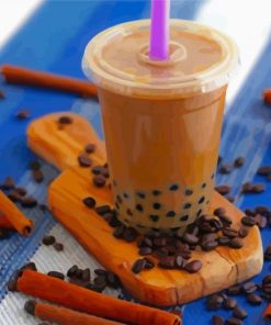 Iced Coffee Bubble Tea Diamond Paintings