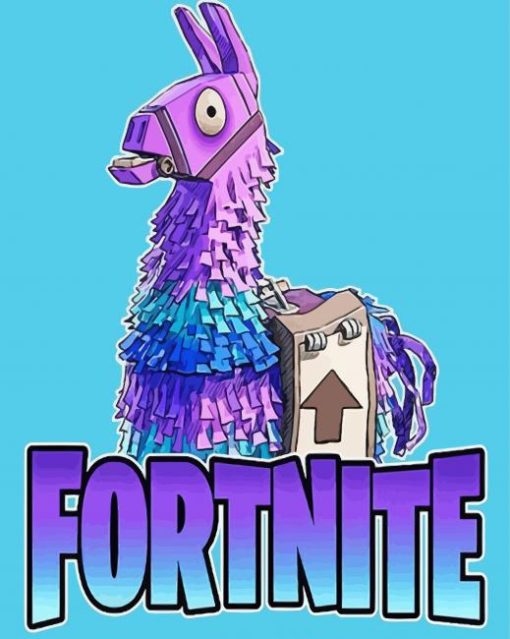 Llama Fortnit Diamond Paintings