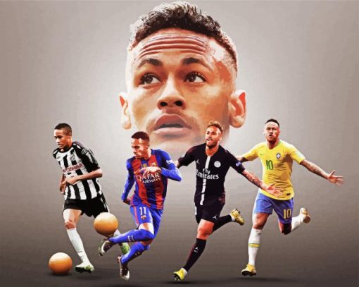 Neymar Collage Football Player Diamond Paintings