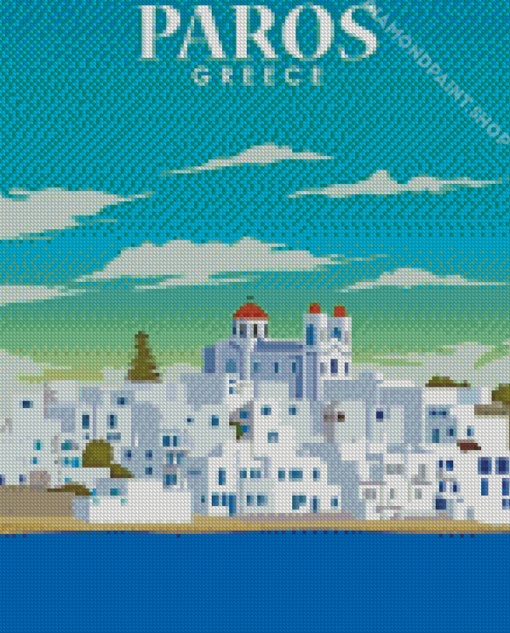 Paros Greece Poster Diamond Paintings