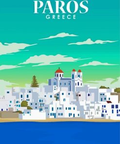 Paros Greece Poster Diamond Paintings