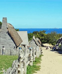 Plymouth Massachusetts Huts Diamond Paintings