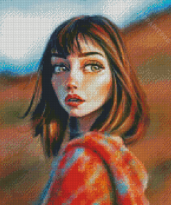 Aesthetic Bi Eyed Girl Diamond Paintings