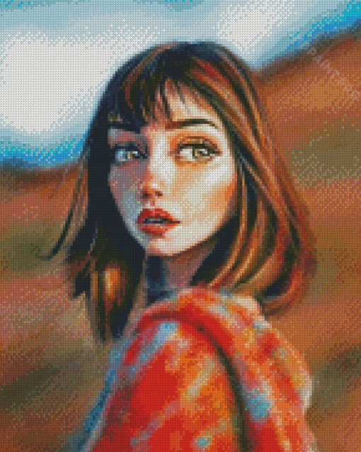 Aesthetic Bi Eyed Girl Diamond Paintings