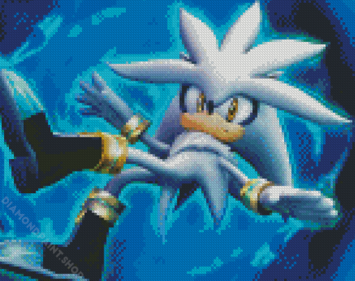 Silver The Hedgehog Anime Diamond Paintings