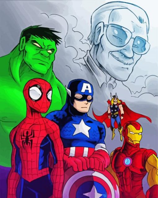 Stan Lee And The Gang Diamond Paintings