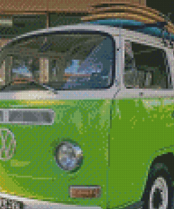 Vw Van Green Color Diamond Paintings