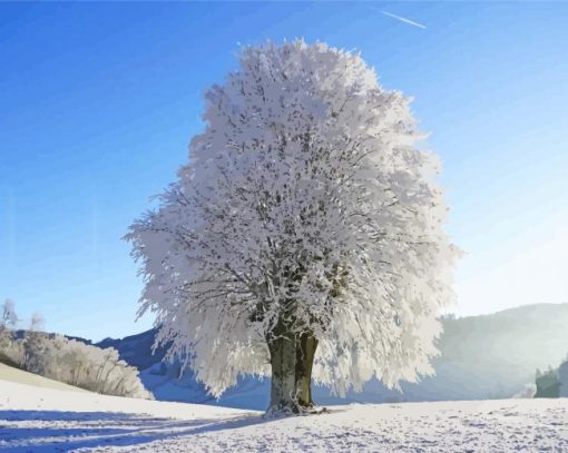 White Tree Diamond Paintings