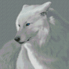 White Wolves With Blue Eyes Art Diamond Paintings