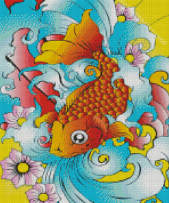 Adorable Japanese Fish Art Diamond Paintings