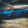 Aesthetic Blue Lamborgini Diamond Paintings