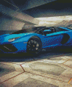 Aesthetic Blue Lamborgini Diamond Paintings