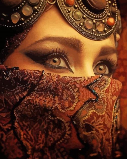 Arab Lady Eyes Diamond Paintings