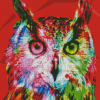 Colorful Abstract Owl Art Diamond Paintings