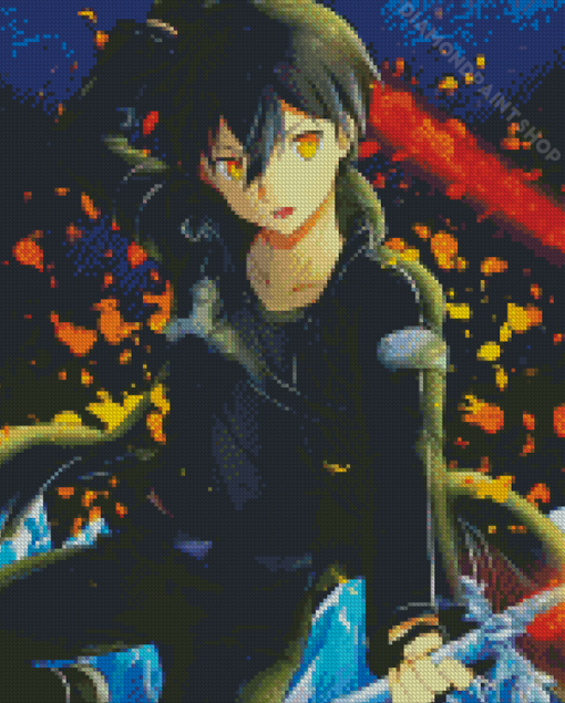 Kirito Manga Hero Diamond Paintings