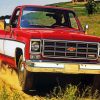 Cool Red Pickup Diamond Paintings