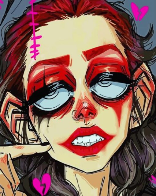 Cool Grunge Lady Diamond Paintings