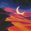 Crescent Moon Desert Diamond Paintings