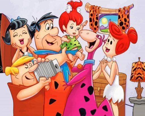 Fred Flintstone Family Diamond Paintings