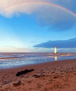 Lighthouse With Rainbow Diamond Paintings