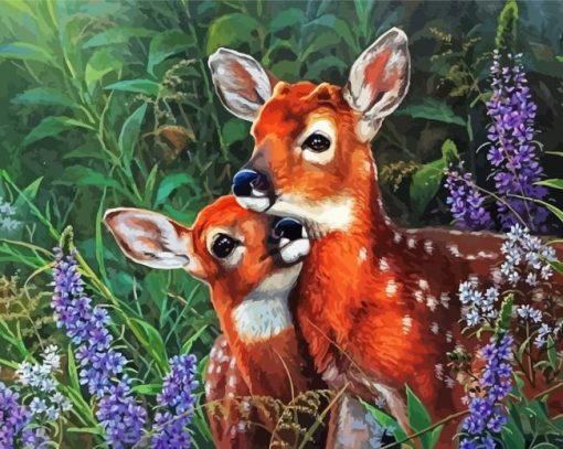 Romantic Deer Couple Diamond Paintings