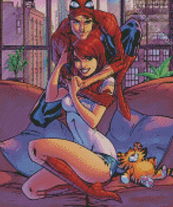 Spider Man And Mary Jane Art Diamond Paintings