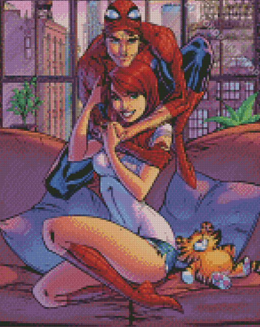 Spider Man And Mary Jane Art Diamond Paintings