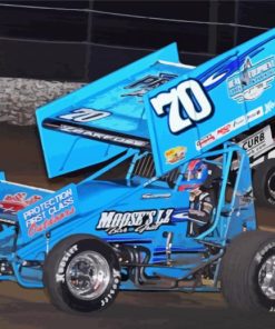 Blue Sprint Car Diamond Paintings