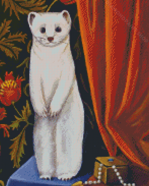 Adorable White Mink Diamond Paintings