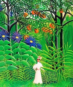 Woman In Orange Grove Diamond Paintings