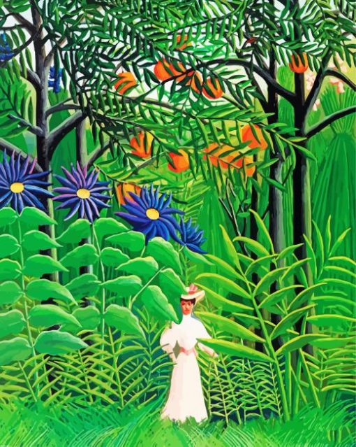 Woman In Orange Grove Diamond Paintings