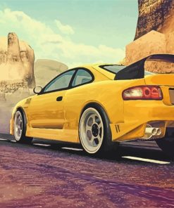 Yellow Jdm Car Diamond Paintings