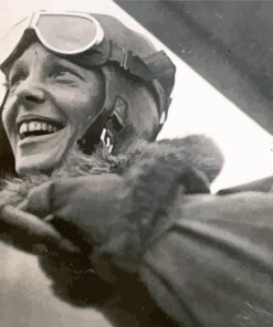 Amelia Earhart In Plane Diamond Paintings