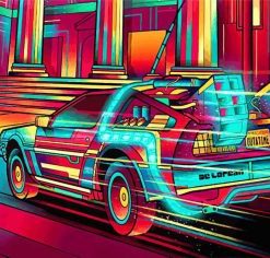 Back To The Future Delorean Diamond Paintings