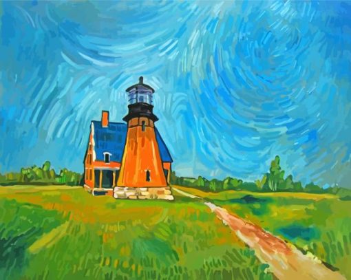 Block Island Lighthouse Southeast Art Diamond Paintings