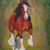 Brown Clydesdale Horse Diamond Paintings