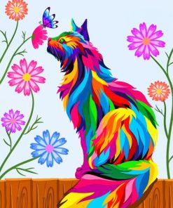 Colorful Cat Art Diamond Paintings