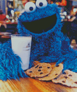 Cookie Monster Illustration Diamond Paintings