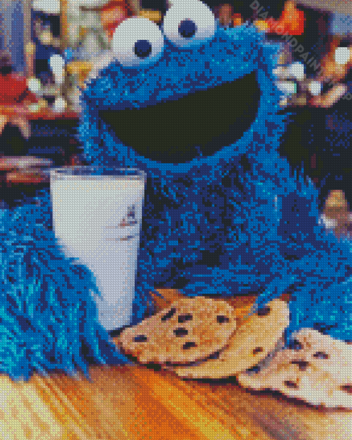 Cookie Monster Illustration Diamond Paintings