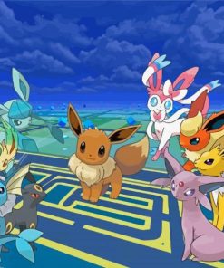 Eeveelution Pokemon Anime Diamond Paintings