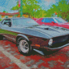 Grey 72 Mustang Car Art Diamond Paintings