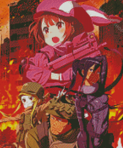 Gun Gale Online Characters Diamond Paintings