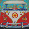 Hippie Van Car Diamond Paintings