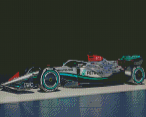 Mercedes F1 Race Car Diamond Paintings