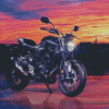 Motocycle Honda Sunset Diamond Paintings