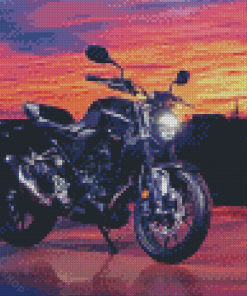 Motocycle Honda Sunset Diamond Paintings